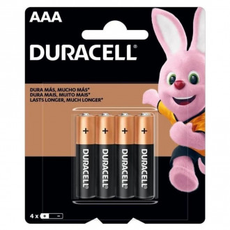 Pilha Alcalina AAA Com 4 Unidades Duracell