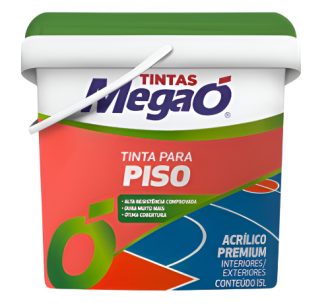  Tinta Megaó Piso Acrílico Azul Balde 15L