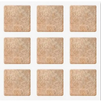 Protetor em pet quadrado 30x30mm marrom Bemfixa