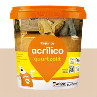 Rejunte acrílico bege 1kg Quartzolit