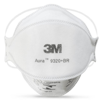 Respirador descartável Aura 9320 branco 3M