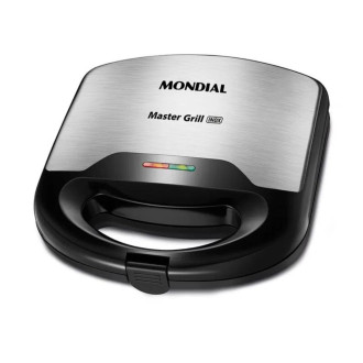 Sanduicheira Elétrica Master Grill S-20 Preto/Inox Mondial