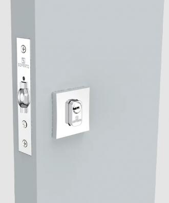 Fechadura soprano pivotante com regulagem externa cromada ROS34 