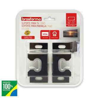 Suporte TV Fixo Universal 10"-71" Preto Brasforma 