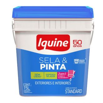 Tinta iquine sela e pinta fosca gengibre retangular 15L