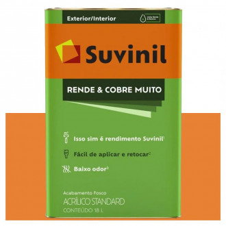 Tinta Rende e Cobre Muito Fosca Tangerina 18L Suvinil