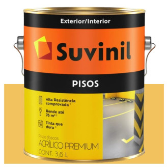 Tinta Acrílica Fosca para Piso Amarelo Demarcação 3.6L Suvinil