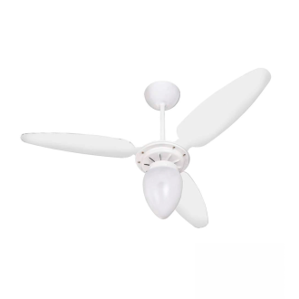 Ventilador de Teto 3 Pás 3 Velocidades com Lustre Wind Branco Ventisol