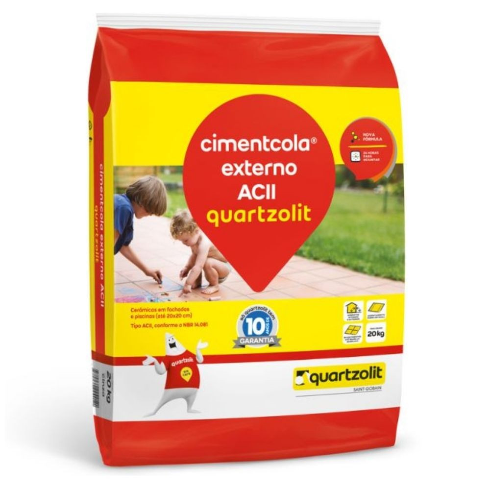 Argamassa ACII Cimentcola Externo Quartzolit 20KG