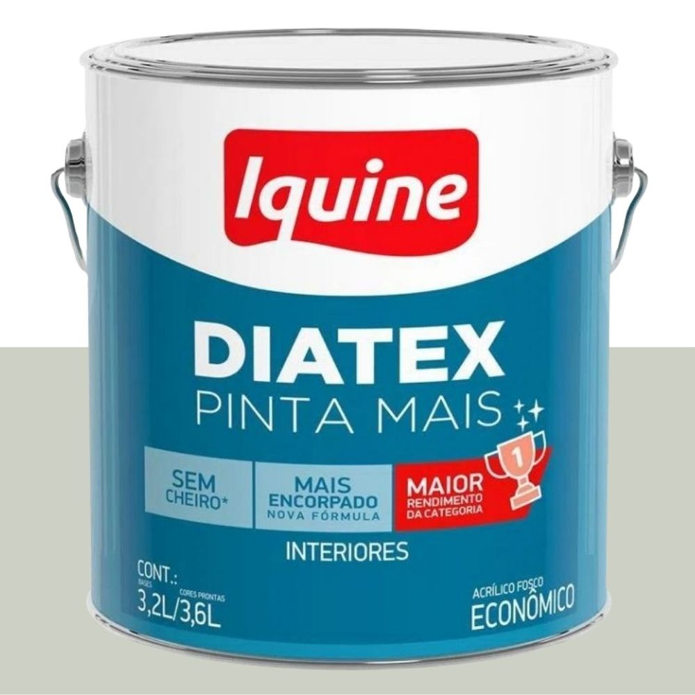 Tinta Diatex Acrílico Fosco Branco Gelo 3.6L Iquine 