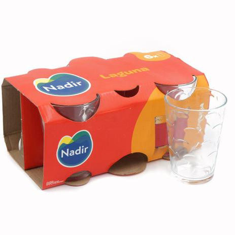 Jogo de Copos de Vidro Laguna com 6 unidades 280ML Nadir