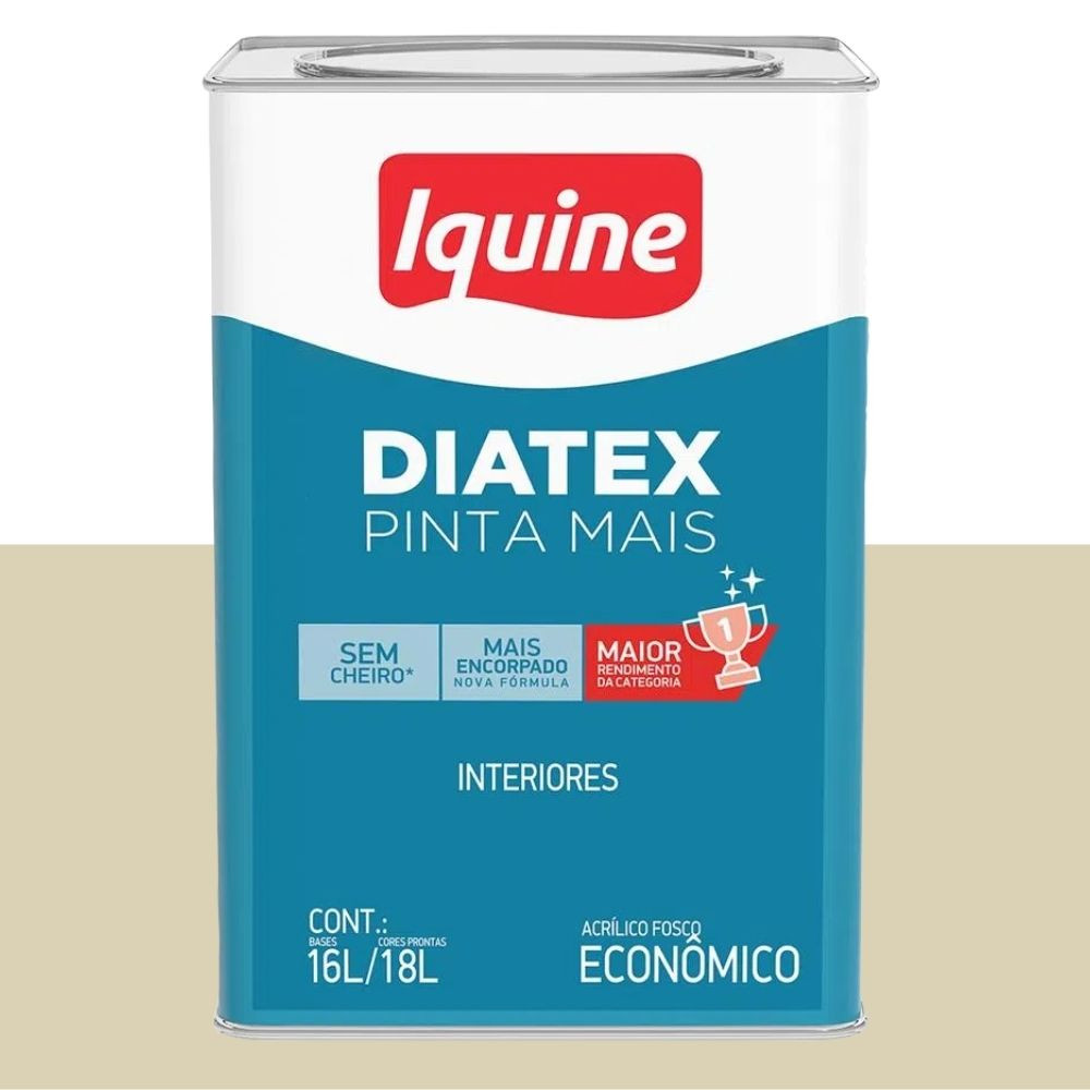 Tinta Diatex Acrílico Fosco Areia 18L Iquine 