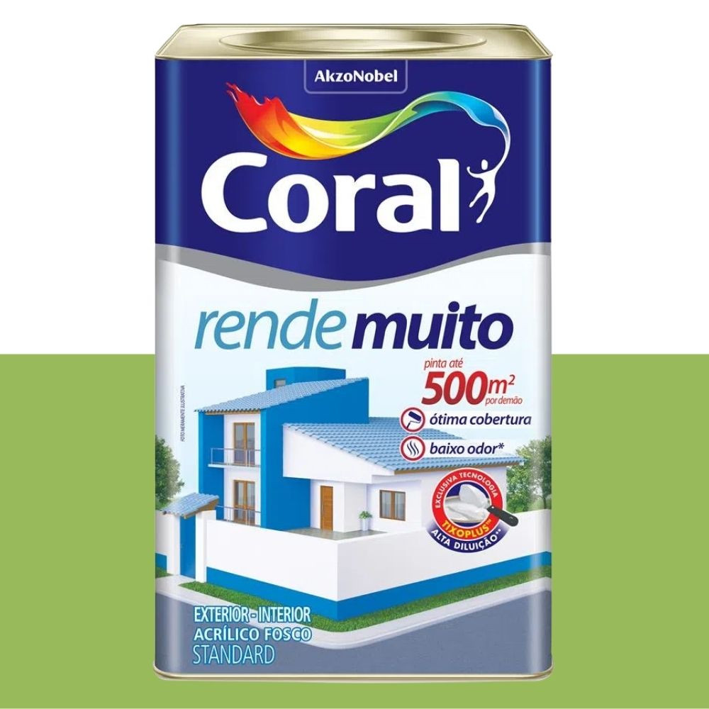 Tinta Rende Muito Verde  Limão 18L Coral 