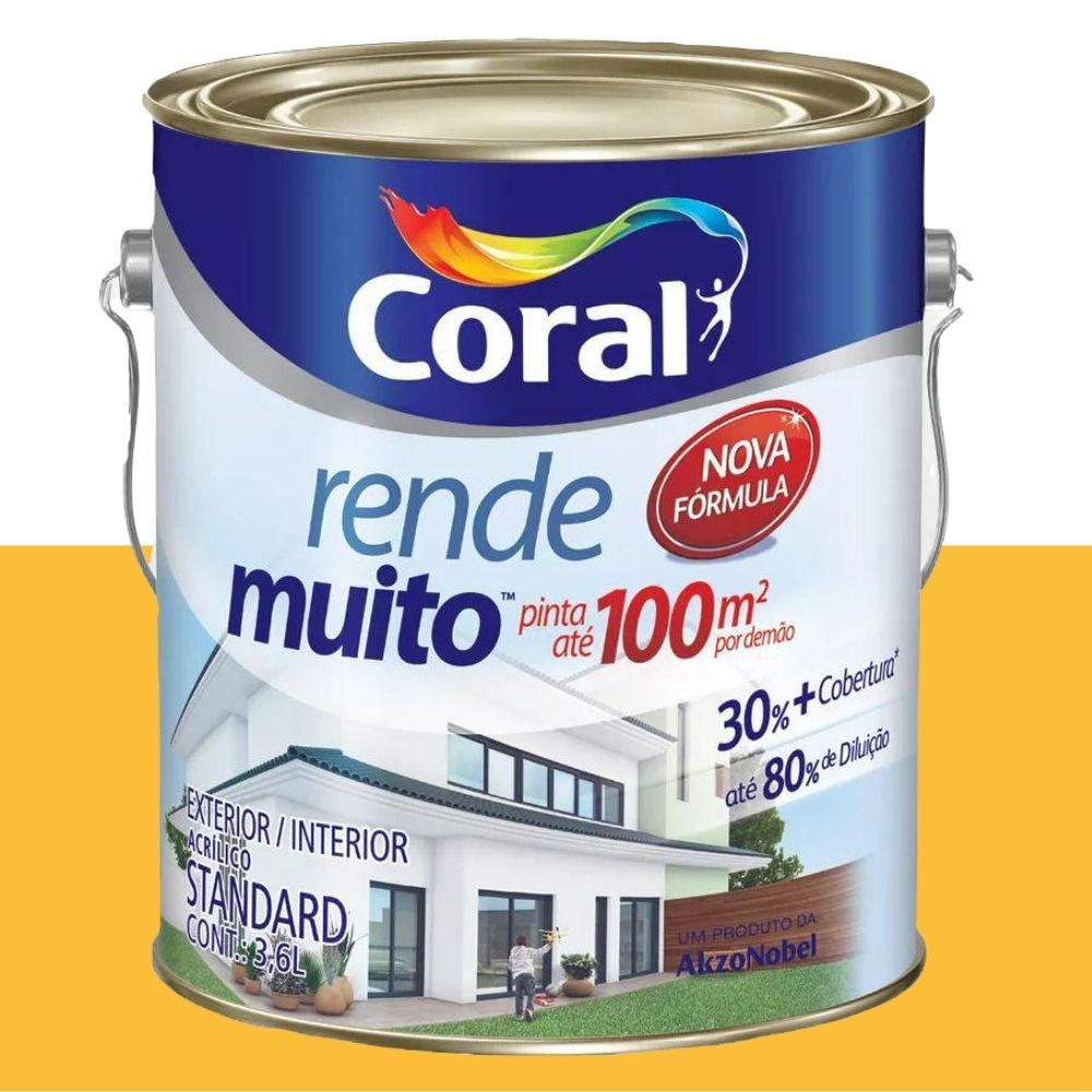 Tinta Rende Muito Amarelo Frevo 3.6L Coral 