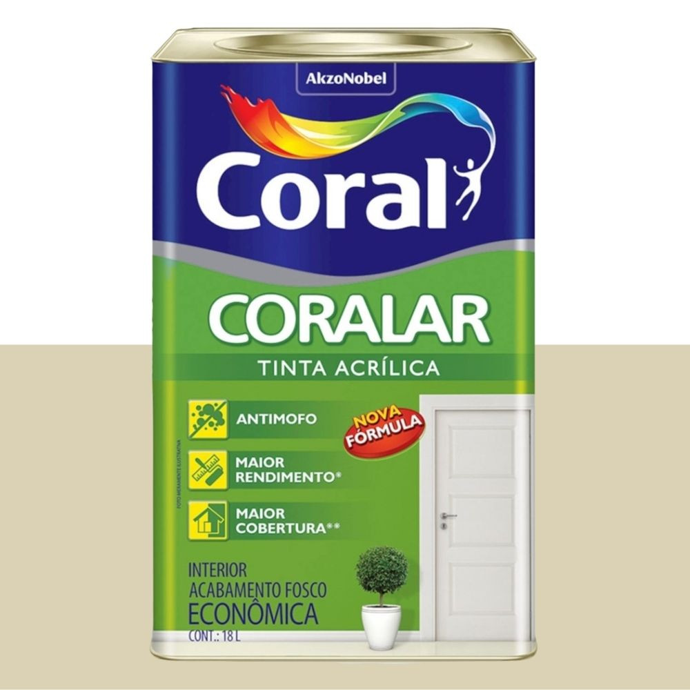 Tinta Coralar Acrílica Areia 18L Coral 