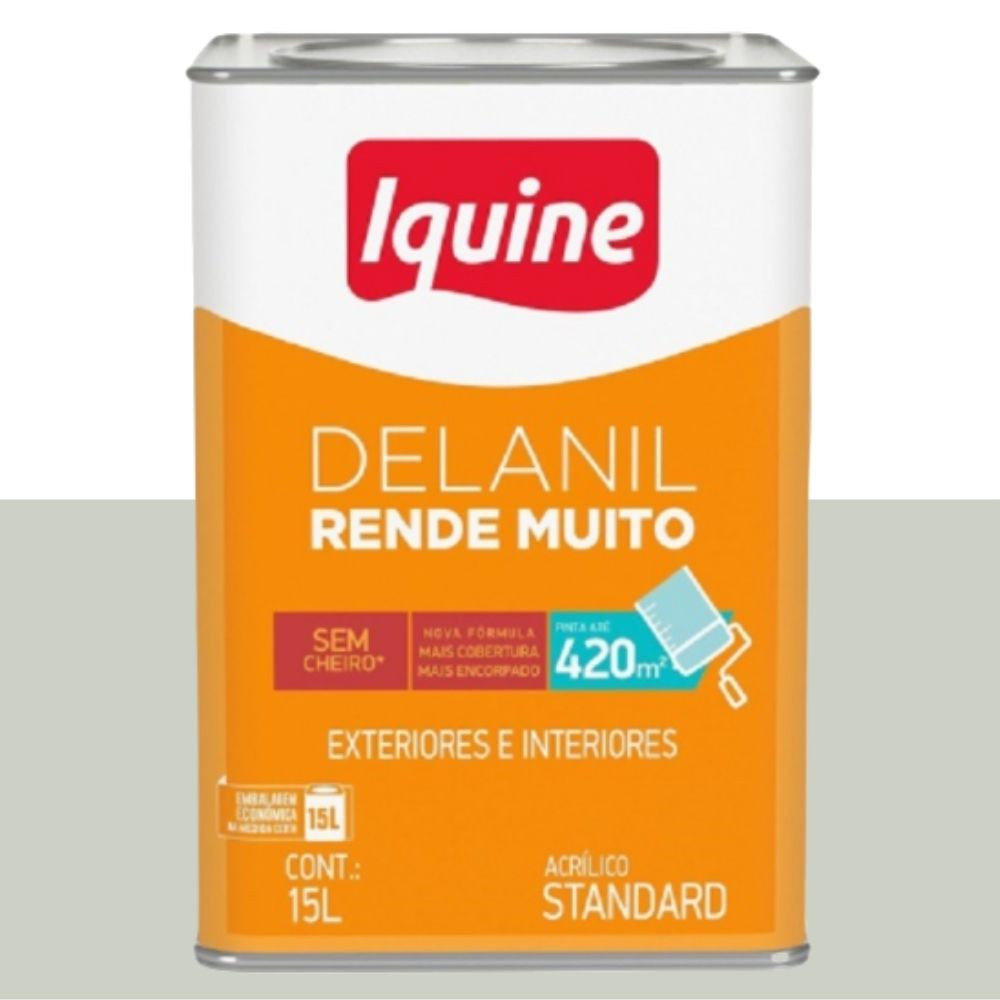 Tinta Delanil Acrílico Fosco Branco Gelo 15L Iquine