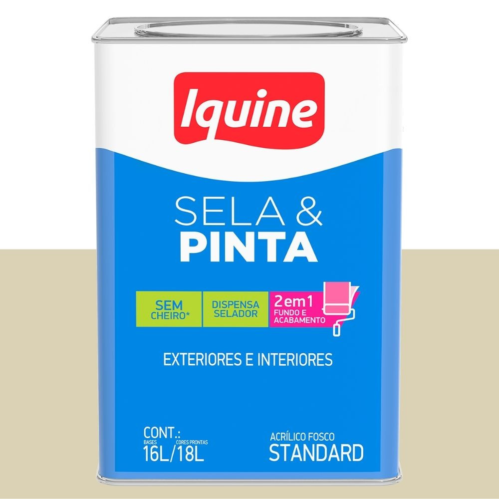 TINTA SELA E PINTA FOSCO AREIA 18L IQUINE