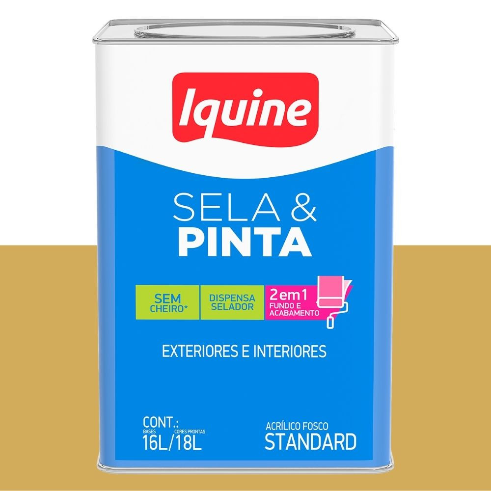 TINTA SELA E PINTA FOSCO GENGIBRE 18L IQUINE