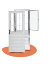Porta Quality Postigo 210x80cm Lambri Liso Direita Branco