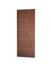 Porta Madelar UV Frisada-3 Borda Pintada Colmeia 90cm IPE