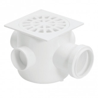 Caixa sifonada N20 branca quadrada 100X100X50 Amanco