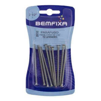 Parafuso para Caixa de Luz 9/64X2.1/2 10un Bemfixa