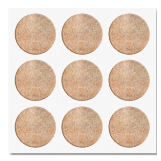 Protetor Adesivo de Feltro Marrom Redondo 30mm 9 unidades Bemfixa