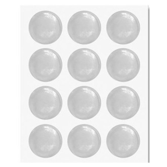 Protetor Adesivo Redondo Em Eva Transparente 10mm 20 unidades Bemfixa
