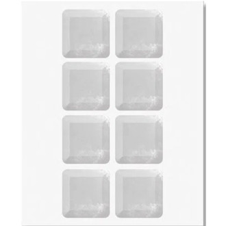 Protetor Adesivo Quadrado Em Eva Transparente 20x20mm 9 unidades Bemfixa