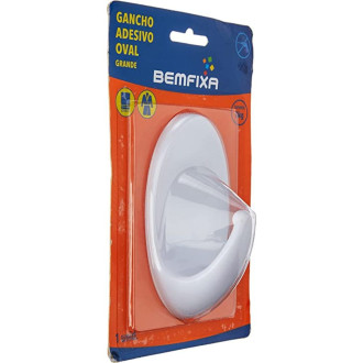 Gancho com Adesivo Oval Grande Bemfixa