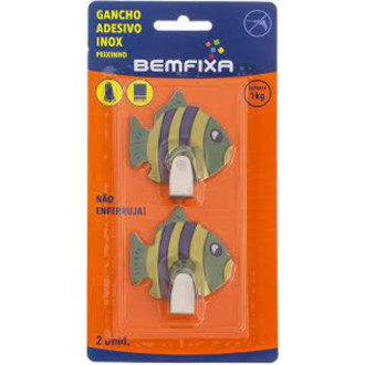 Gancho adesivo peixe Bemfixa