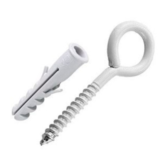 Pitão com Bucha com Anel 6mm com 4 peças Branco Bemfixa