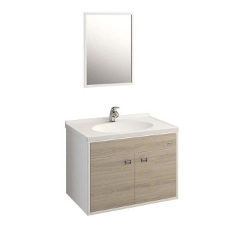 Kit gabinete para banheiro allure branco/delicato Policlass