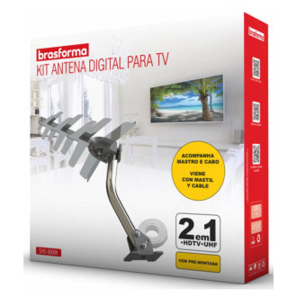 Kit Antena Externa DIG/HDTV/CABO Brasforma