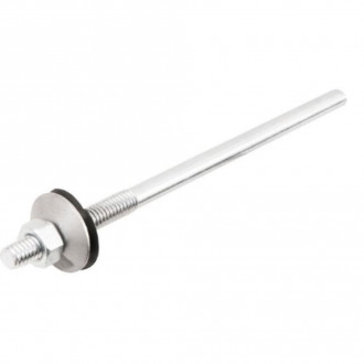 Haste de Alumínio 1/4"x350mm com Porca e Bucha Metalpar