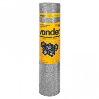 Tela Metálica Hexagonal Malha Pinteiro 1.0MT 24AWG Vonder