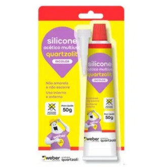 Silicone acético multiuso bisnaga 50g Quartzolit