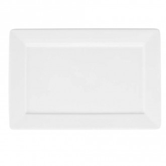 Prato Raso Plateau White Retangular 30x20 cm Oxford