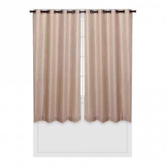 CortinaBasic Veneza Corta Luz Marrom 180x280cm Santista 