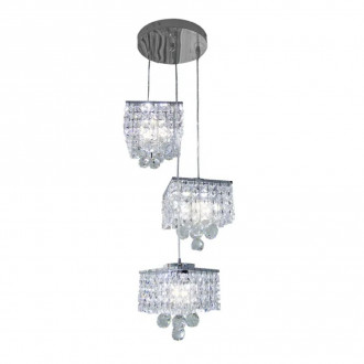 Lustre Cristal K5 18W Cromado 3000k NE-1201 Neotron