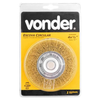 Escova circular 4''-100mm ondulada Vonder