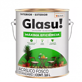 Tinta Acrílica Glasu Máxima Eficiência Branco 3,6 Litros