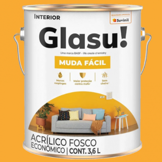 Tinta Glasu Muda Fácil Fosco Amarelo Ouro 3.6 Litros