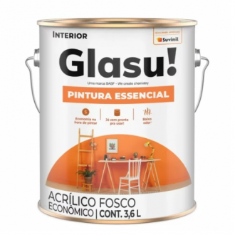 Tinta Glasu Pintura Essencial Fosco Branco 3.6L