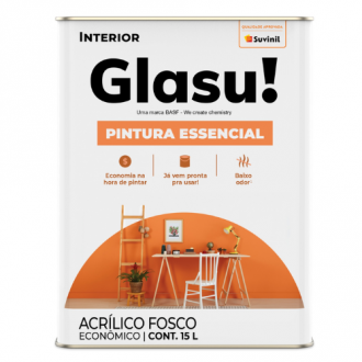 Tinta Glasu Pintura Essencial Fosco Branco 15 Litros