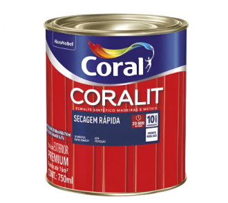 Esmalte Coral Coralit Secagem Rápida Acetinado Branco 750ml