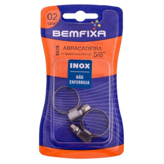 Abraçadeira Para Mangueira De Gás 5/8 Com 2 Unidades Bemfixa 