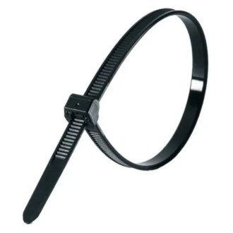 Abraçadeira de Nylon 2.5x100mm com 100 Unidades Preta Interneed