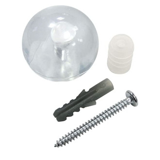 Batedor para porta tipo bola branco Bemfixa