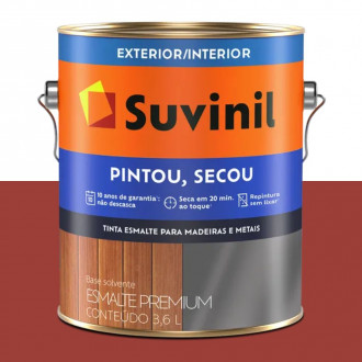 Esmalte pintou secou brilhante vermelho 3.6L Suvinil
